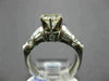 ESTATE LARGE 1.83CT ROUND & BAGUETTE DIAMOND PLATINUM 3D ENGAGEMENT RING SET