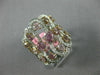 EXTRA LARGE 3.15CT WHITE & PINK DIAMOND 18K WHITE & ROSE GOLD ANNIVERSARY RING