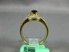 ESTATE .80CT DIAMOND & AAA SAPPHIRE 14KT YELLOW GOLD 2 ROW OVAL ENGAGEMENT RING