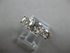 LARGE 1.35CT DIAMOND 14KT YELLOW GOLD & PLATINUM 3 STONE ENAGEMENT RING #28028
