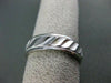 ESTATE WIDE 14KT SOLID WHITE GOLD RIDGE DESIGN MENS WEDDING RING HANDSOME #1218