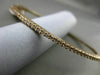 ESTATE .50CT DIAMOND 14KT ROSE GOLD 3D 2mm CLASSIC SHARE PRONG BANGLE BRACELET