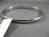 WIDE 4.99CT DIAMOND 18KT WHITE GOLD 3D MULTI ROW SEMI ETERNITY BANGLE BRACELET