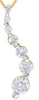 .33CT DIAMOND 14KT YELLOW GOLD CLASSIC GRADUATING JOURNEY LOVE FLOATING PENDANT