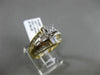 ESTATE LARGE 1.40CT ROUND PRINCESS BAGUETTE CUT DIAMOND 14K GOLD ENGAGEMENT RING