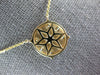 EXTRA LARGE 1.24CT DIAMOND 14KT YELLOW GOLD 3D SOLITAIRE CLUSTER FLOWER NECKLACE