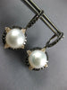 1.64CT WHITE & BLACK DIAMOND & SOUTH SEA PEARL 18KT BLACK GOLD HANGING EARRINGS