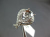 LARGE .67CT DIAMOND 14KT WHITE GOLD 3D 4 PRONG ROUND SEMI MOUNT ENGAGEMENT RING
