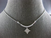.50CT DIAMOND 14KT WHITE GOLD 3D ROUND & PRINCESS INVISIBLE GEOMETRICAL NECKLACE
