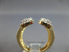 ESTATE LARGE 1.19CT DIAMOND 14KT YELLOW GOLD 3D MULTI LEAF TENSION FLOWER RING