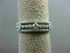 ESTATE .50CT DIAMOND 14K WHITE GOLD 3D THREE ROW ETOILE WEDDING ANNIVERSARY RING