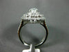 ESTATE LARGE 3.11CT DIAMOND 14K WHITE GOLD CLASSIC HALO FILIGREE ENGAGEMENT RING