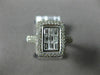 ESTATE WIDE 1.36CT DIAMOND 14KT WHITE GOLD RECTANGULAR INVISIBLE ENGAGEMENT RING