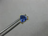 ESTATE .78CT AAA TANZANITE 14KT YELLOW GOLD 3D TRILLION STUD EARRINGS #25458