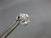 ESTATE .27CT DIAMOND 18KT WHITE GOLD 3D CLASSIC FLOWER ROSE STUD EARRINGS