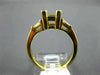 ESTATE .15CT DIAMOND 14KT YELLOW GOLD 3D SQUARE SEMI MOUNT ENGAGEMENT RING #6096
