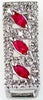 .63CT DIAMOND & AAA RUBY 14KT WHITE GOLD 3D MARQUISE & ROUND RECTANGULR PENDANT