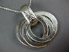 ESTATE LARGE .73CT DIAMOND 18KT WHITE GOLD CIRCLE OF LIFE TRINITY LOVE PENDANT