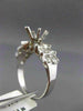 WIDE .84CT DIAMOND 14K WHITE GOLD 2 ROW MARQUISE SEMI MOUNT ENGAGEMENT RING 1540