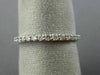 ESTATE .34CT DIAMOND 14KT WHITE GOLD 3D SEMI ETERNITY WEDDING ANNIVERSARY RING