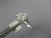 ESTATE .31CT DIAMOND 18KT WHITE GOLD 3D CLUSTER FLOWER HALO FRIENDSHIP RING