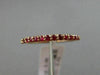 ESTATE .43CT RUBY 14KT ROSE GOLD CLASSIC SEMI ETERNITY WEDDING ANNIVERSARY RING