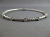 .18CT DIAMOND 14KT WHITE GOLD 5 STONE FLEXIBLE WOVEN ETOILE CUFF BANGLE BRACELET