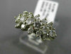 ANTIQUE 1CT DIAMOND 14KT WHITE GOLD 3D FLORAL MULTI ROW WEDDING ANNIVERSARY RING