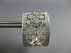 LARGE 1.27CT DIAMOND 18KT WHITE GOLD MULTI FLOWER OPEN FILIGREE HANGING EARRINGS
