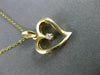 ESTATE .03CT DIAMOND 14KT YELLOW GOLD CLASSIC SOLITAIRE OPEN HEART PENDANT 21719