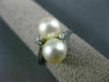 ESTATE WIDE .04CT DIAMOND & AAA SOUTH SEA PEARL 14K WHITE GOLD LOVE RING # 20658