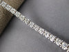 ESTATE 3.02CT DIAMOND 18KT WHITE GOLD 3D CLASSIC ROUND 3MM LOVE TENNIS BRACELET
