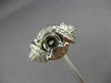 WIDE 1.03CT DIAMOND 14K WHITE GOLD 3D HALO PAVE SEMI MOUNT ENGAGEMENT RING #3058