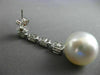 LARGE 1.58CT DIAMOND & AAA SOUTH SEA PEARL 18KT WHITE GOLD 3D HANGING EARRINGS