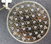 EXTRA LARGE 3.15CT DIAMOND 14KT YELLOW GOLD MULTI FLOWER SOLITAIRE BEZEL PENDANT
