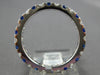 1.40CT DIAMOND & AAA SAPPHIRE 18KT WHITE GOLD ETERNITY WEDDING ANNIVERSARY RING