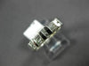 ESTATE .50 ROUND & EMERALD CUT DIAMOND 14KT WHITE GOLD 3D ANNIVERSARY RING #3701