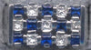 ESTATE WIDE 1.3CT DIAMOND & AAA SAPPHIRE 18KT WHITE GOLD SQUARE ANNIVERSARY RING