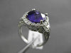 ESTATE LARGE 2.88CTW DIAMOND & AAA AMETHYST 14KT WHITE GOLD 3D FILIGREE RING