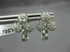 ESTATE LARGE .72CT DIAMOND 14K WHITE GOLD FLOWER CLUSTER CLIP ON EARRINGS #11499