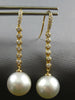 .35CT DIAMOND & AAA SOUTH SEA PEARL 18KT YELLOW GOLD 3D ETOILE HANGING EARRINGS