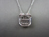 ESTATE .68CTW DIAMOND SQUARE FILIGREE 14KT WHITE GOLD PENDANT F COLOR VVS !!!!!!