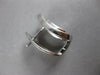 ESTATE LARGE .80CT DIAMOND 18KT WHITE GOLD 3D TEAR DROP HUGGIE HANGING EARRINGS