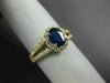ESTATE 1.65CT DIAMOND & AAA OVAL CUT SAPPHIRE 14K YELLOW GOLD 3D ENGAGEMENT RING