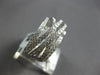 ESTATE LARGE 1.07CT DIAMOND 18KT WHITE GOLD 3D MULTI ROW CRISS CROSS LOVE RING