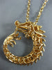 EXTRA LONG 5.90CT DIAMOND & AAA SAPPHIRE 18KT YELLOW & ROSE GOLD DRAGON PENDANT