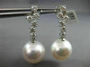 LARGE 1.05CT DIAMOND & AAA SOUTH SEA PEARLS 18KT WHITE GOLD 3D HANGING EARRINGS
