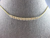 ESTATE .56CT DIAMOND 14KT YELLOW GOLD 3D CLASSIC ROUND JOURNEY BAR LOVE NECKLACE