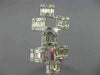 EXTRA LARGE 1.18CT ROUND & BAGUETTE DIAMOND 18KT WHITE GOLD 3D MULTI SQUARE RING