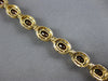 10.71CT DIAMOND & AAA GARNET 14KT YELLOW GOLD 3D OVAL & ROUND TENNIS BRACELET